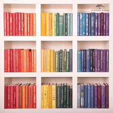 Books By The Foot Curated By Color Rainbow Order Bookshelf Organization Pretty Bookshelves