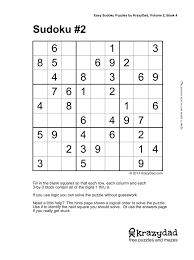 If you would like to publish these, or similar puzzles in a newspaper or book, or would like a larger or different selection of puzzles, contact me at dad@krazydad.com. Easy Sudoku Puzzles By Krazydad Volume 2 Book 4
