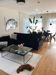 Black White Minimalist Living Room Design Black Sofa Living Room Decor Black Sofa Living Room Living Room Decor Apartment