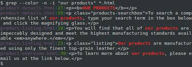 On modern linux systems, you will find these switches. Linux Grep Command Help And Examples
