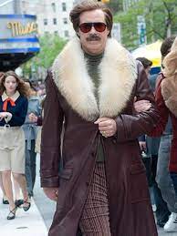 Anchorman 2 Will Ferrell Coat Just American Jackets Mens Fur Coat Coat Leather Coat