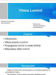 Viteza luminii, exprimata in unitati din sistemul international este 299.792.458 m/s. Viteza Luminii