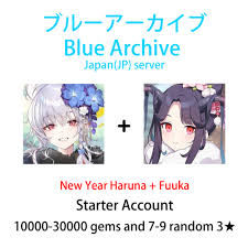 [JP][INSTANT] Blue Archive New Year Haruna + Fuuka + gems Starter Acc | eBay