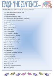 Finish The Conditional Sentence Worksheet Free Esl Printable Worksheets Made By Teachers Conditional Sentence Memory Games For Seniors Sentences