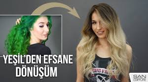 Yesil Sactan Efsane Donusum Sac Pigmentasyon Sac Donusum Youtube