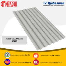 Misal untuk kebutuhan asbes 10 m2, maka tinggal kita kalikan 10x38.577,5=rp. Jual Asbes Gelombang Besar 250 Cm Kota Bekasi Toko Madju Tokopedia