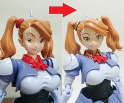 バンダイ HGBF はいぱーギャン子改造 ①アニメ顔に整形する
