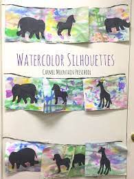 This super easy winter stem activity is the perfect way to use those biodegradable packing peanuts that. Watercolor Silhouettes Carmel Mountain Preschool Zoo Preschool Zoo Animal Art Preschool Zoo Theme