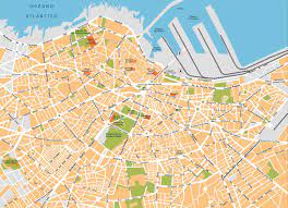 Oude kaart van casablanca, marokko, 1940, stadsplan, zeldzaam, fijne reproductie, grote kaart, fijne kunstdrukte, antiek decor, oversized kaartdruk Kaarten Van Casablanca Gedetailleerde Gedrukte Plattegronden Van Casablanca Orangesmile Com