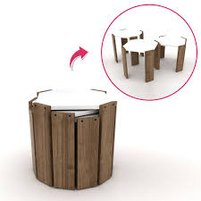 Rafevi Hansel Zigon Sehpa Ceviz Beyaz Kahve Masasi Ahsap Isleri Mobilya