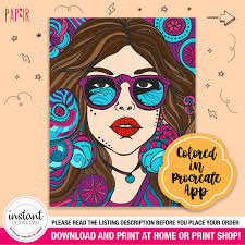 Coloring Book Bundle Procreate Sketchbook DIGITAL Girly, Girl Coloring  Pages Girl Power Young Girl Coloring Book Bundle