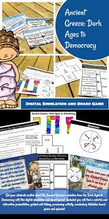 Ancient Greece Dark Ages To Democracy Digital Simulation And Board Game Ancient Greece Social Studies Games Learning Games