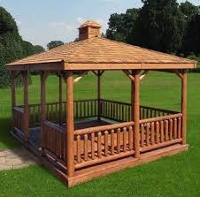 Rectangle Log Gazebo Cabinfield Amish Handcrafted Structures Constructed Of Rustic Logs 8x10 4 853 00 Lapergola Gazeb Cardak Mimari Bahce Verandasi