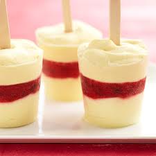 Vanilla Pudding Pops With Strawberry Basil Ribbon Recipe Healthy Popsicle Recipes Pudding Pop Ice Pop Recipes