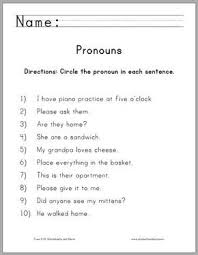 Circle The Pronouns Worksheet For First Grade Free To Print Pdf Pronoun Worksheets 2nd Grade Worksheets Grammar Worksheets