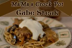 Dredge the cube steaks in the seasoned flour, dip into the egg mixture, and coat with the cracker crumb mixture. Mama S Crock Pot Cube Steak Humorous Homemaking