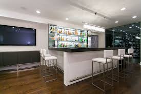 Bar Designs Home Bar Contemporary With Home Bar Family Room White Barstools Large Tv 9 Jpg 990 660 Pixels Bars For Home Home Bar Designs Modern Home Bar