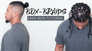 Today im showing how to do box braids. How To Do Triangle Box Braids Man Bun Tutorial Youtube