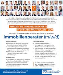 Tatsächlich sind jedenfalls beide banken mitglieder der cash group. Wir Als Arbeitgeber Volksbank Immobilien Munsterland Gmbh