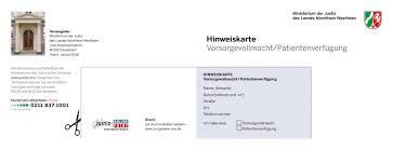 Maybe you would like to learn more about one of these? Broschurenservice Nrw Default Shop Hinweiskarte Zur Vorsorgevollmacht Patientenverfugung