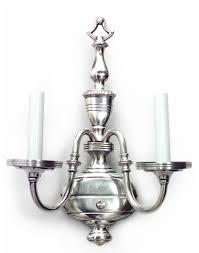 Give any room a welcoming glow with our candle sconces. English Georgian Style Silver Plate Wall Sconces 4