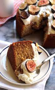Almond Honey Cake With Roasted Figs And Mascarpone Frosting Joanne Eats Well With Others Recipe Desserts Dessert Recipes Baking