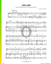 Adelaide Sheet Music Piano Voice Pdf Download Streaming Oktav