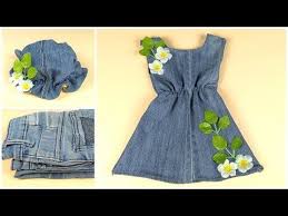 Rapida Conversion De Jeans Viejos En Un Elegante Vestido De Bebe Con Facilidad Youtube Baby Frock Pattern Dresses Kids Girl Baby Dress Design