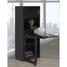 Bookcase with drop down desk. Brassex Multi Tier Bookcase With Fold Down Desk In Black Walmart Com Walmart Com