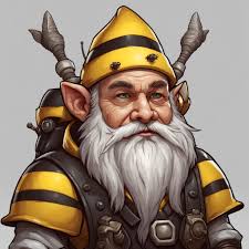 Gnome in Bumblebee Suit: D&D Character Portrait