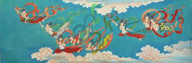 dunhuang flying apsaras made by artist chenwuji note accept special calligraphy heart sutra made by zen artist dahui more information o ส ตว ในตำนาน