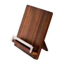 Honey Can Do Acacia Natural Steel Cookbook Stand Kch 08569 The Home Depot Cook Book Stand Marble Accessories Cookbook Holder