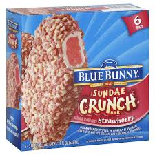 Food items · dairy, cheese & eggs · ice cream, bar & sorbert. Blue Bunny Blue Ribbon Classic Strawberry Crunch Bars Shop Bars Pops At H E B
