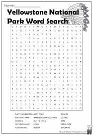 River, waterfall, lake, hot spring, geyser 5. Yellowstone National Park Word Search Monster Word Search National Parks Word Search Word Find