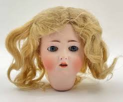 BISQUE HEAD ANTIQUE 101 Simon & Halbig f. K&R repro /painted 3 5/6" £26.90 