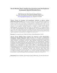 Hasil penelitian berupa desain didaktis yang terdiri dari empat desain pembelajaran. Http Jurnal Fkip Unila Ac Id Index Php Mtk Article Download 13059 Pdf 21