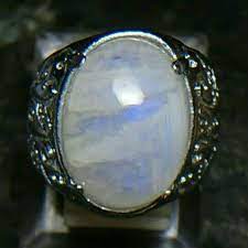 √ verified pass quality & scientific checked by advisor, read our quality control guidelance for more info. Akik Cincin Batu Moonstone Blue Seen Biduri Bulan Serat Es Jamin Mulus Perhiasan 532288880