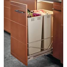 It is perfectly sized to store under the table, desk or in a kitchen cabinet. Hafele Built In Double Pull Out Bottom Mount Waste Bin With Soft Silent Closing 2 X 36 Quarts 2 X 9 Gallons Or 2 X 52 Qt 2 X 13 Gal Kitchensource Com