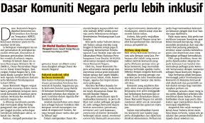 We did not find results for: Dasar Komuniti Negara Perlu Lebih Inklusif