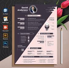 Free one page printable resume. Creative Modern Editable Word Apple Pages Cv Resume Template