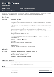 Mechanic Resume Examples And Tips Skills Objective