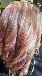 Blonde Hair With Pink Highlights Pink Blonde Hair Blonde Hair With Pink Highlights Short Hair Highlights