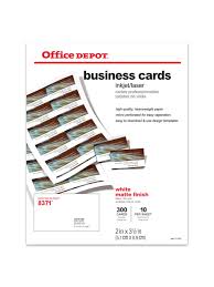 Avery 2 x 3.5 business cards, sure feed technology, for inkjet printers, 250 cards (8371), white. Office Depot Brand Matte Business Cards 2 X 3 12 White Pack Of 300 Office Depot