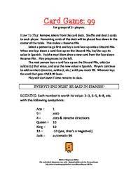 Check spelling or type a new query. 99 Card Game Instructions For Spanish Class By Senora Miller Tpt