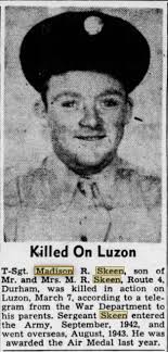 TSGT Madison Roby Skeen Jr. (1921-1945)