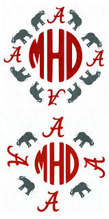 Alabama Crimson Tide Svg Alabama Svg Crimson Tide Svg Monogram Digital Svg Design Silhouette Studio Soft Vinyl Monogram Silhouette Projects Monogram Decal