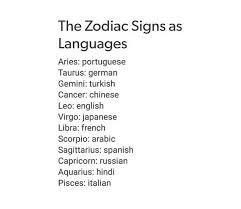 Welp I Know What Language To Try Learn Next Yay I Like Learning Languages Zodiac Signs Zodiac Signs Horoscope Zodiac Signs Gemini