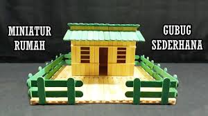 Cara Membuat Miniatur Rumah Pedesaan Dari Stik Es Krim Di 2020 Miniatur Miniatur Rumah Es Krim