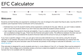 Estimated Expected Family Contribution Chart Thelifeisdream