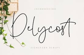 If you want to create professional printout, you should consider a commercial font. Delycost Script Font Elegant Font Script Fonts Lettering Fonts